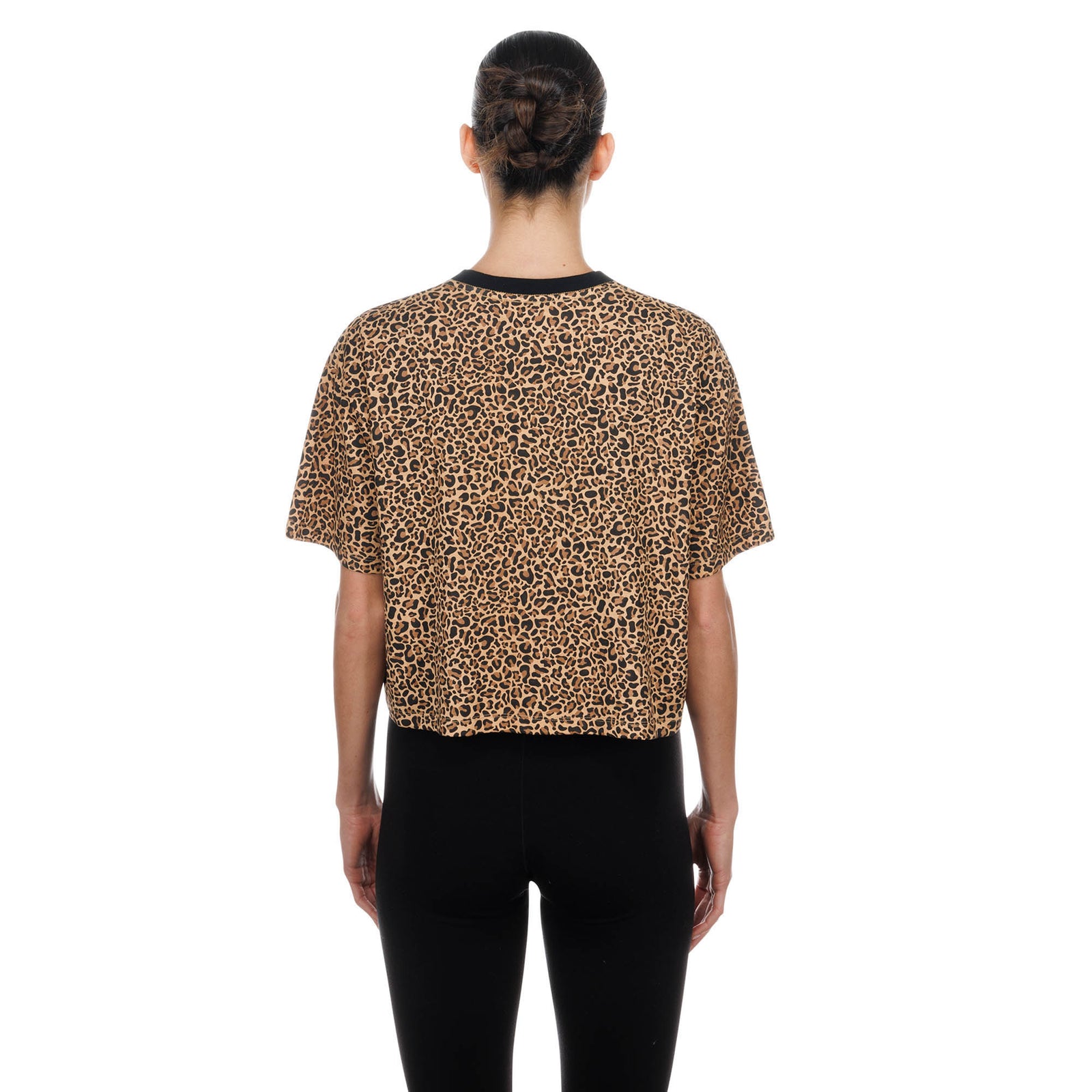 Edmonton Oilers Women's New Era Animal Print Boxy Cropped T-Shirt