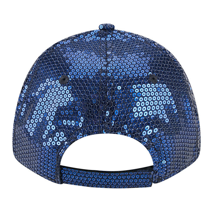Edmonton Oilers Women's New Era Blue Sequin 9FORTY Adjustable Hat