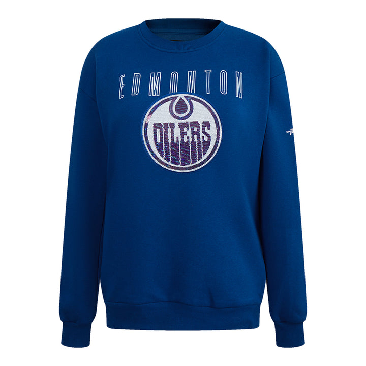 Edmonton Oilers Women's Pro Standard Blue City Lights Crewneck