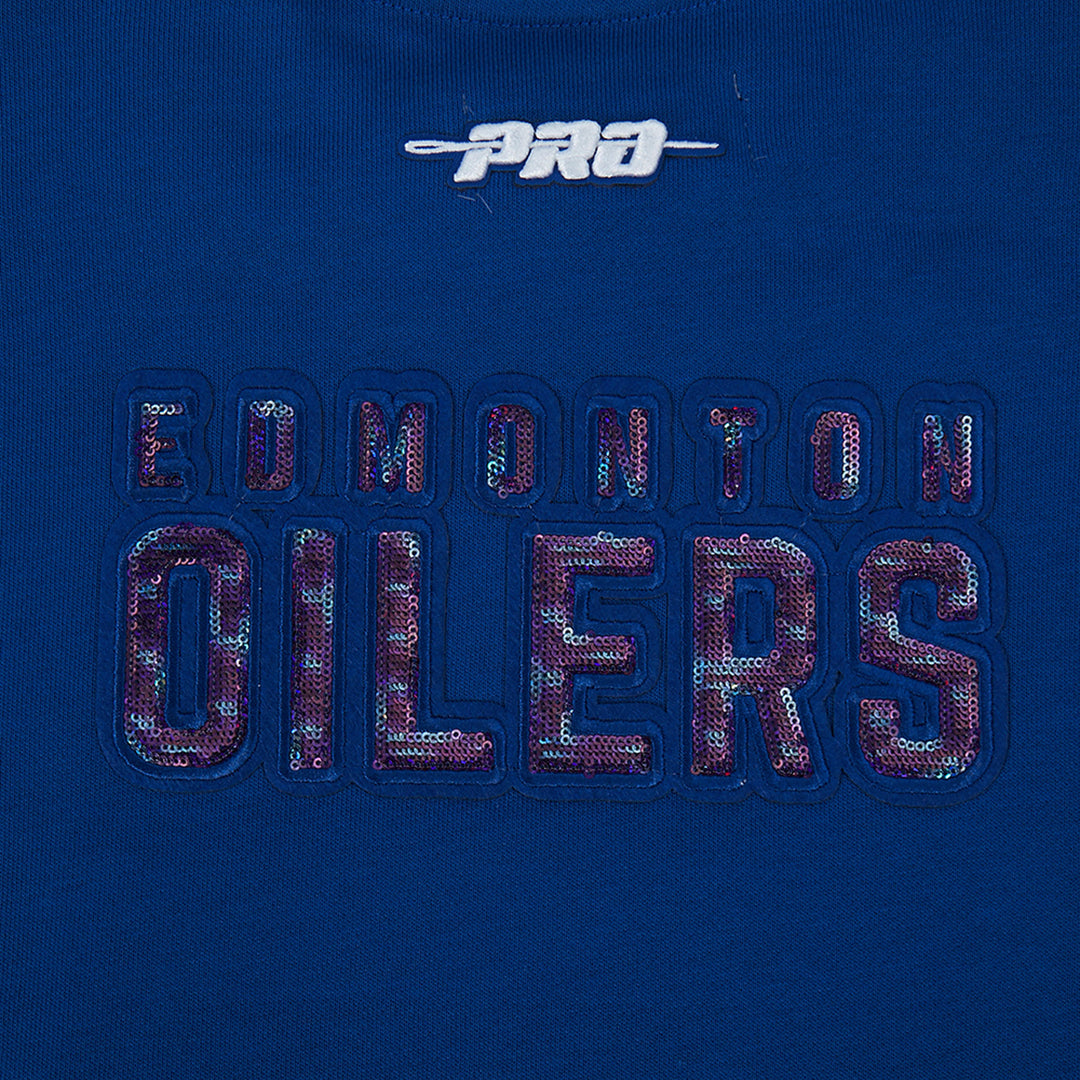 Edmonton Oilers Women's Pro Standard Blue City Lights Crewneck