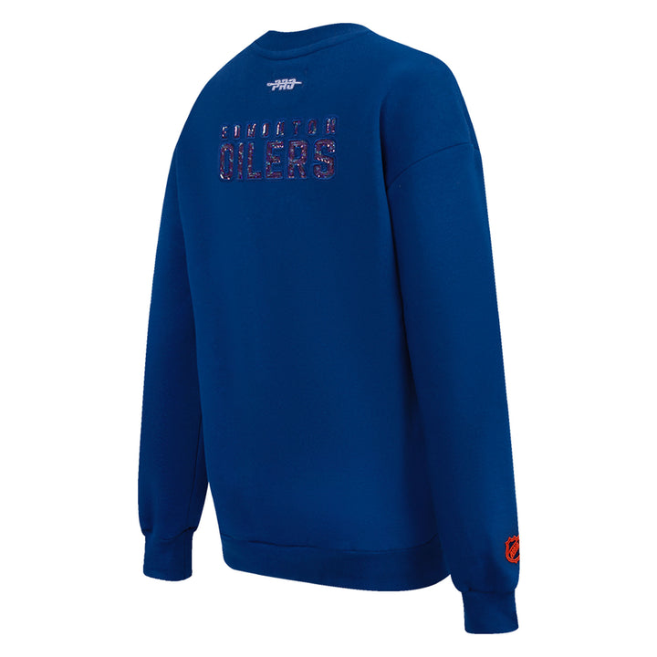 Edmonton Oilers Women's Pro Standard Blue City Lights Crewneck