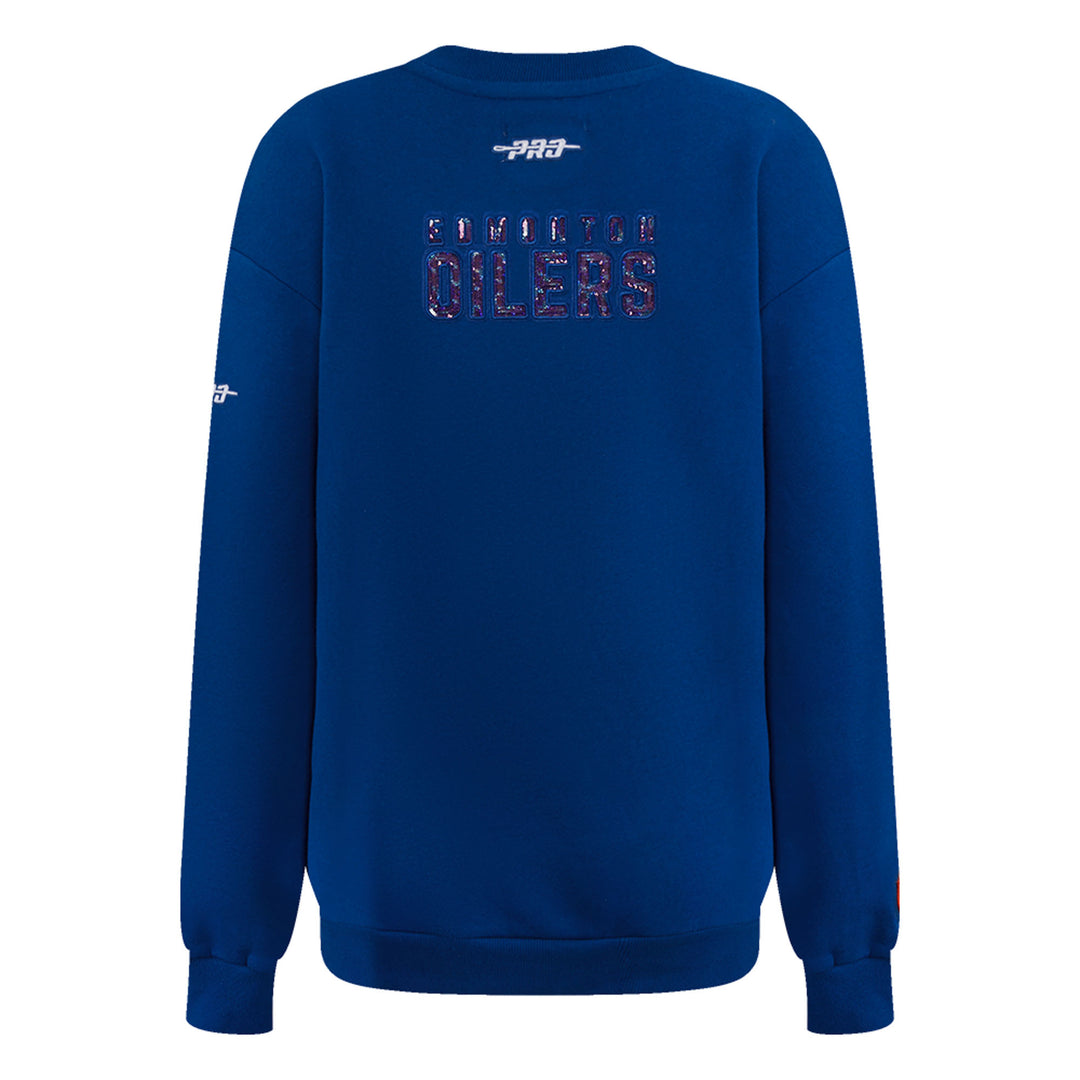 Edmonton Oilers Women's Pro Standard Blue City Lights Crewneck