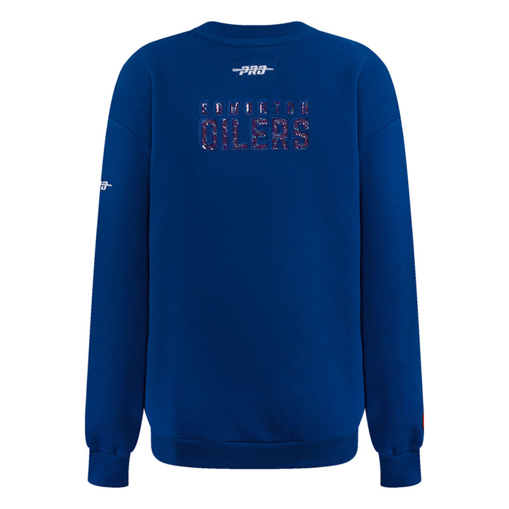 Edmonton Oilers Women's Pro Standard Blue City Lights Crewneck