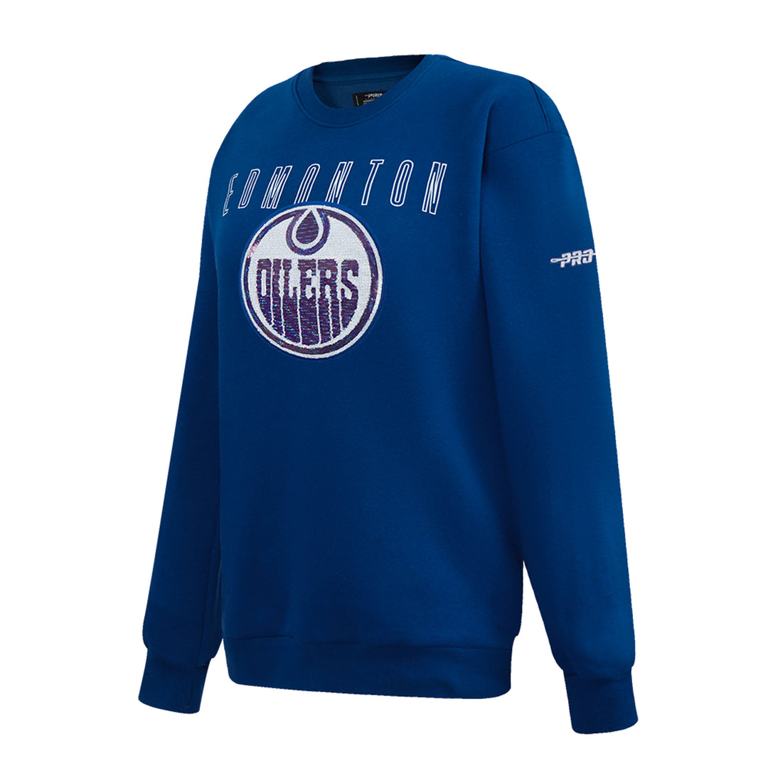 Edmonton Oilers Women's Pro Standard Blue City Lights Crewneck