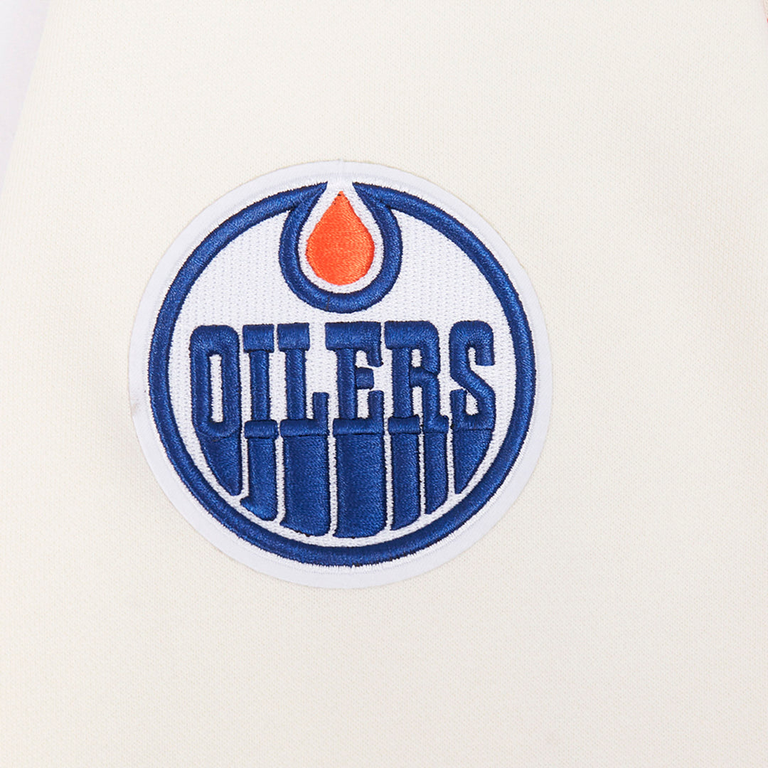 Edmonton Oilers Women's Pro Standard Birds of Paradise Cream Boxy Cropped Hoodie