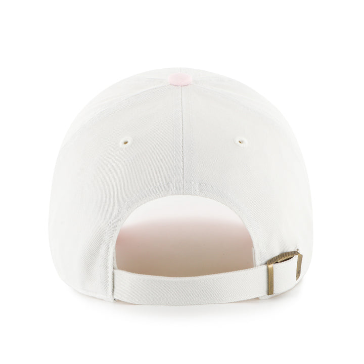 Edmonton Oilers Women's '47 Cream & Pink Gelato Script TT Clean Up Adjustable Hat