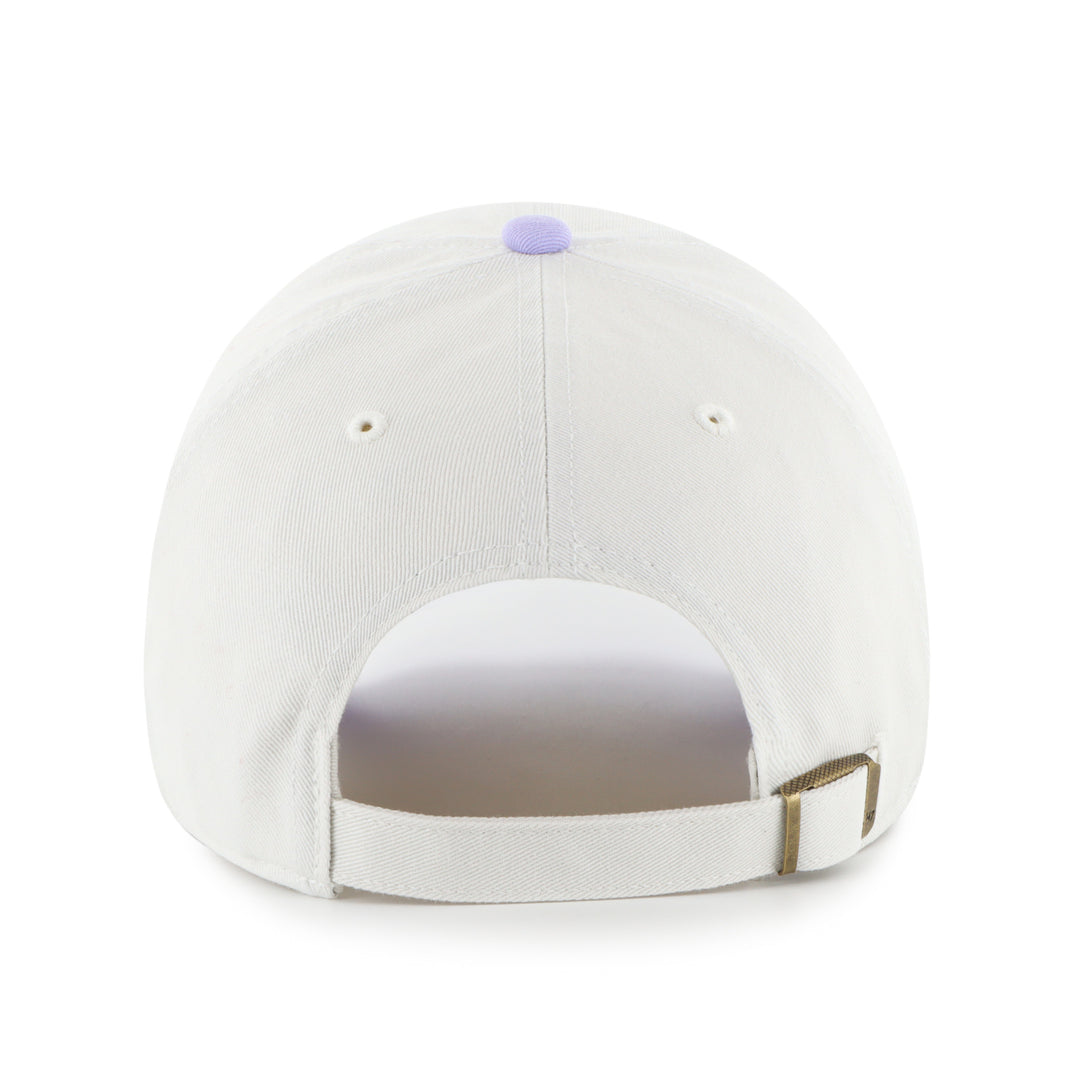 Edmonton Oilers Women's '47 Cream & Purple Gelato Script TT Clean Up Adjustable Hat