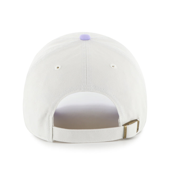 Edmonton Oilers Women's '47 Cream & Purple Gelato Script TT Clean Up Adjustable Hat