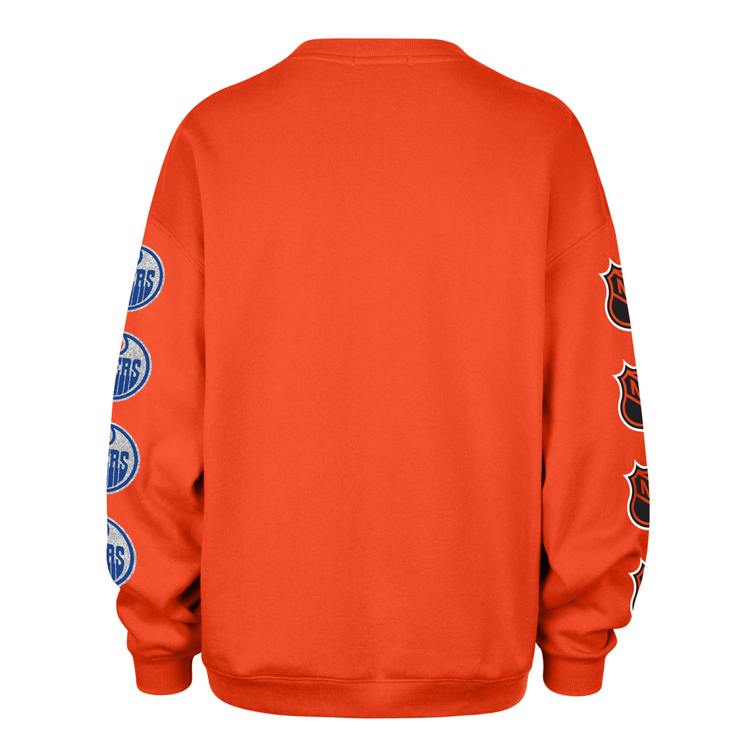 Edmonton Oilers Women's '47 Go Big Orange Oversized Crewneck Sweatshirt