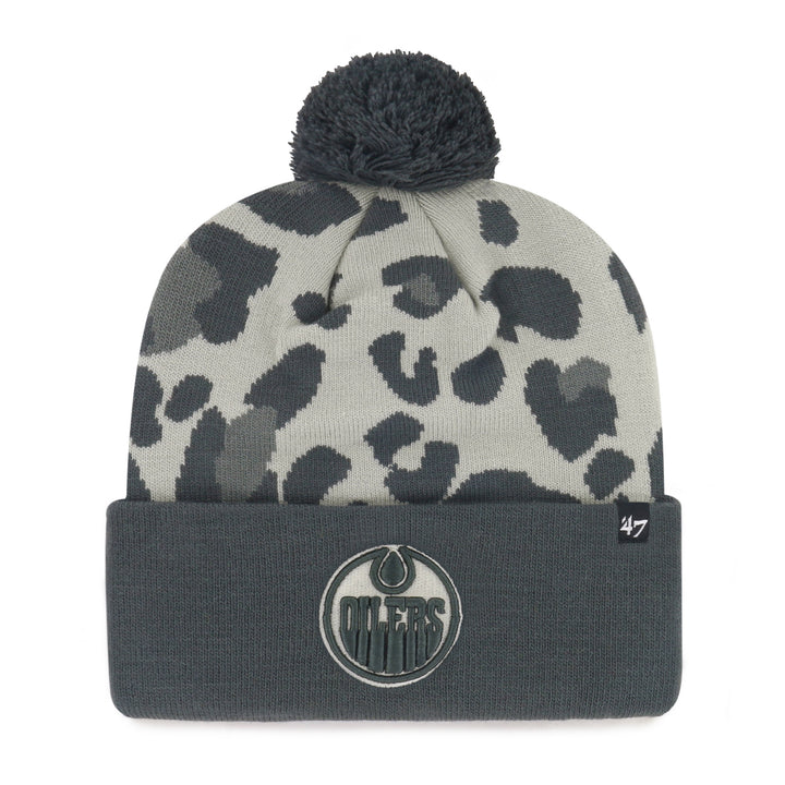 Edmonton Oilers Women's '47 Grey Bagheera Cuffed Knit Toque w/Pom