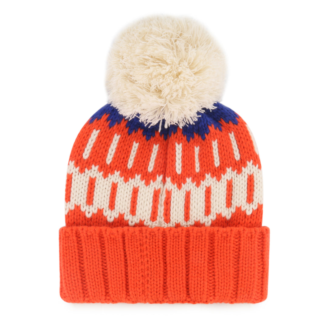 Edmonton Oilers Women's '47 Orange Felicity Alternate Logo Cuffed Knit Toque w/Pom