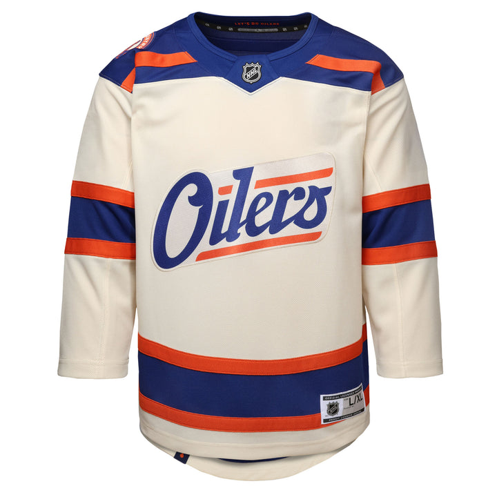 Edmonton Oilers Toddler Cream Alternate Blank Jersey