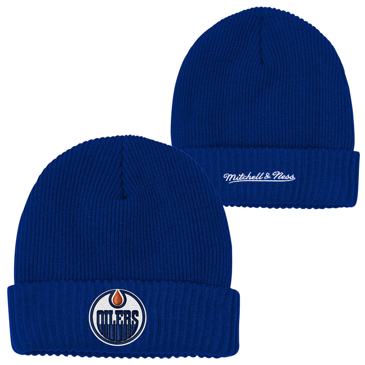 Edmonton Oilers Youth Mitchell & Ness Navy Knit Toque