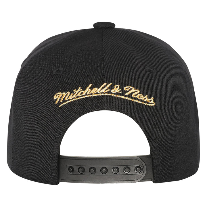 Edmonton Oilers Youth Mitchell & Ness Precurved Black & Gold Snapback Hat