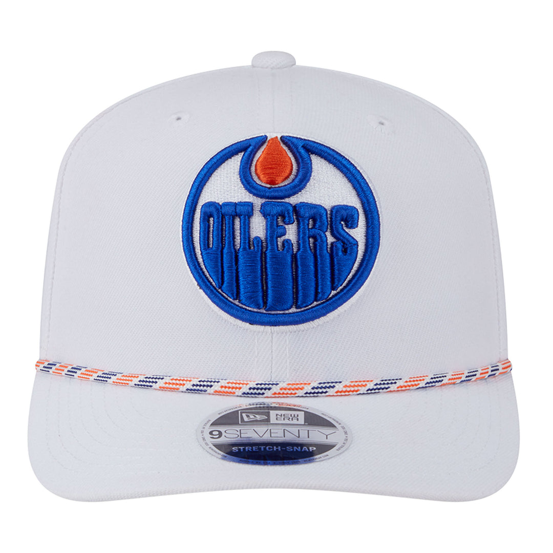Edmonton Oilers Child New Era White Rope 9SEVENTY Stretch Snapback Hat