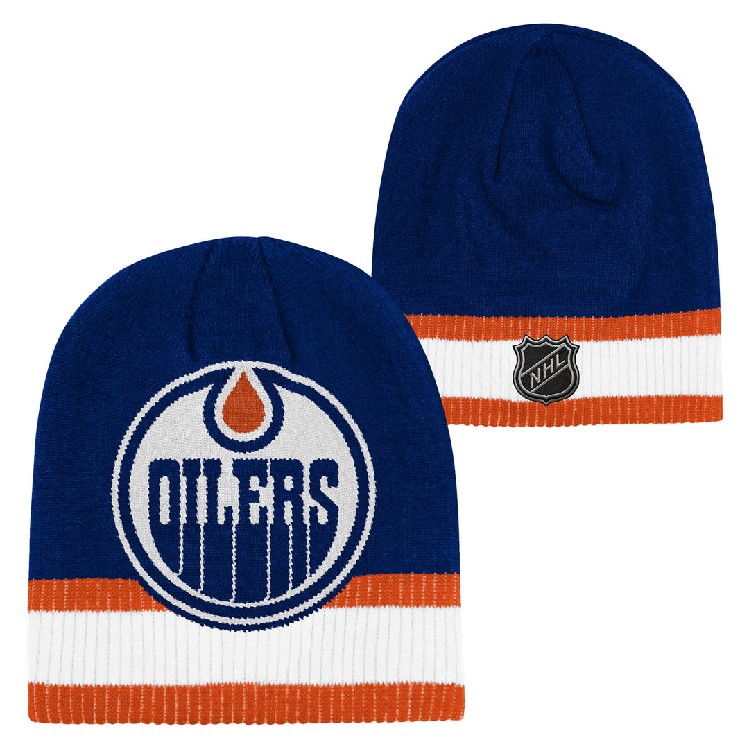 Edmonton Oilers Youth Outerstuff Blue & Orange Home Logo Toque