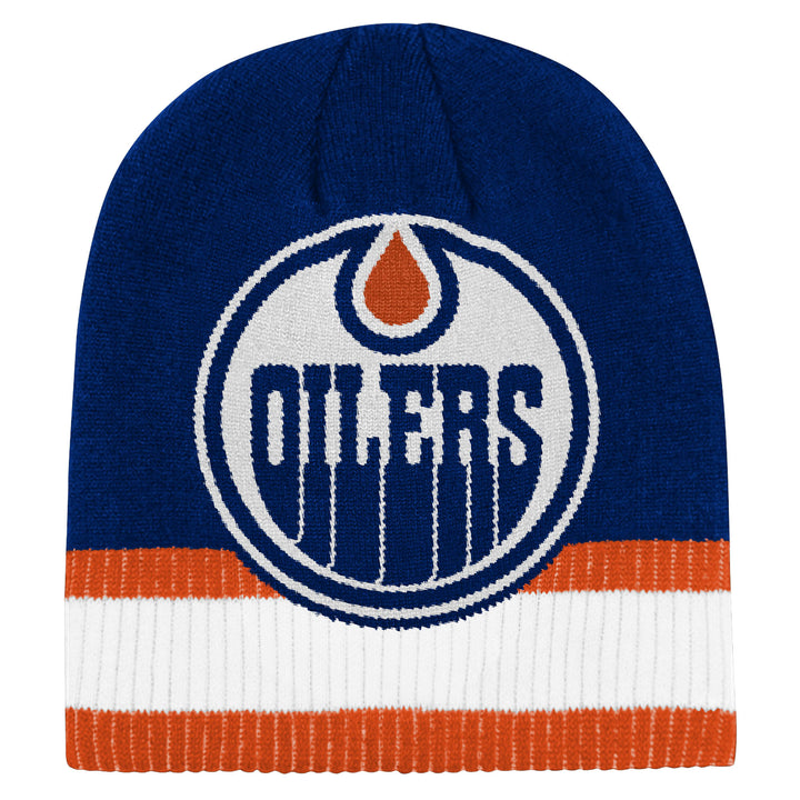 Edmonton Oilers Youth Outerstuff Blue & Orange Home Logo Toque
