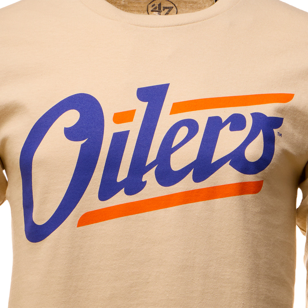 Edmonton Oilers '47 Alternate Logo Polished Long Sleeve Cream Shirt