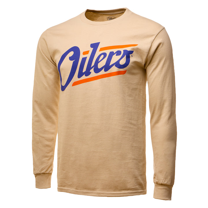 Edmonton Oilers '47 Alternate Logo Polished Long Sleeve Cream Shirt