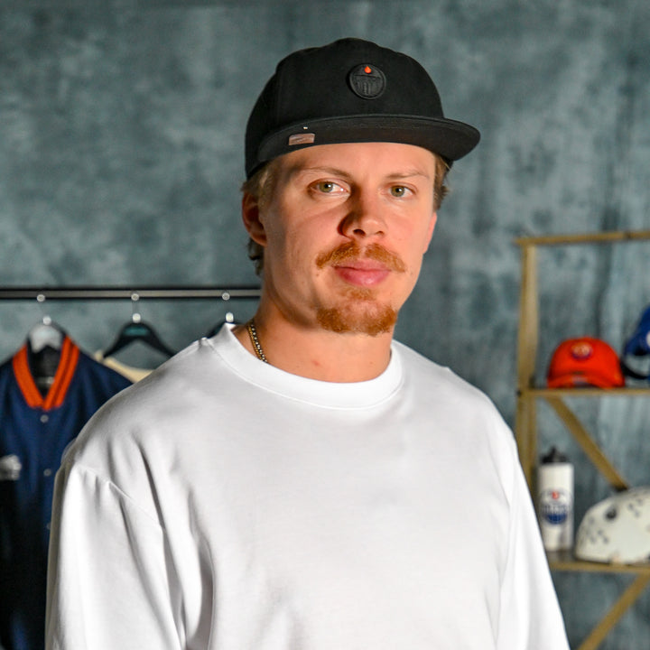 Edmonton Oilers '47 Black Tonal Micro Logo Clean Up Adjustable Hat