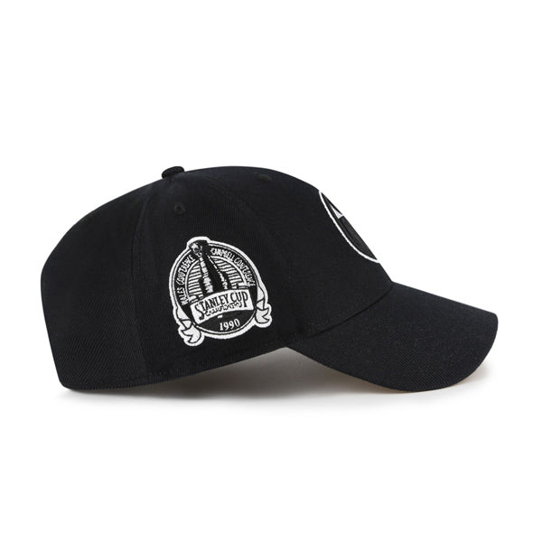 Edmonton Oilers '47 Black & White Sure Shot MVP Snapback Hat