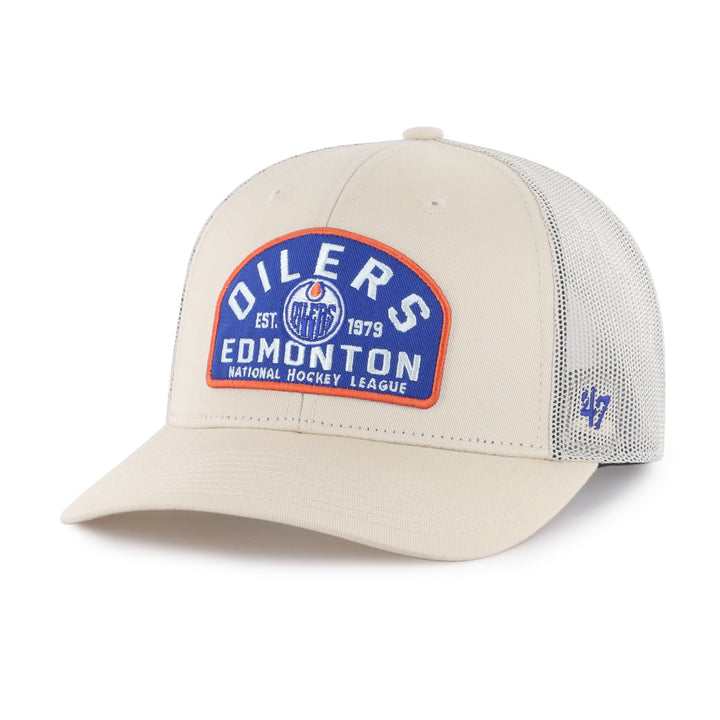 Edmonton Oilers '47 Cream Leland Mesh Trucker Snapback Hat