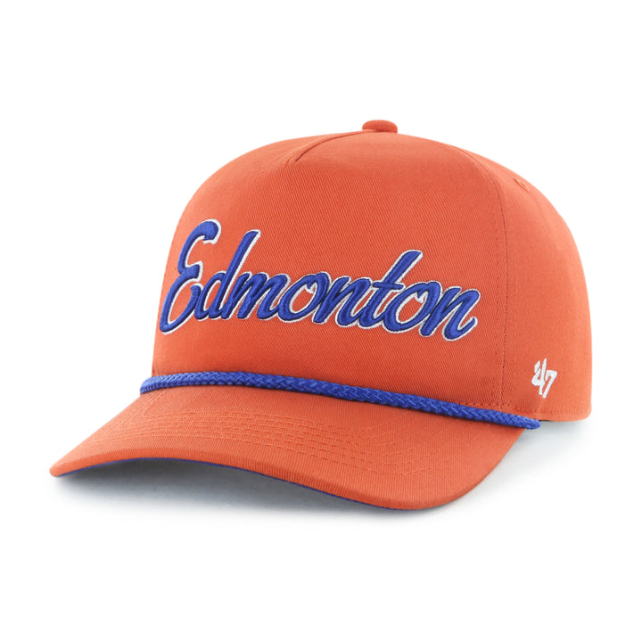 Edmonton Oilers '47 Orange Overhand Rope Hitch Snapback Hat