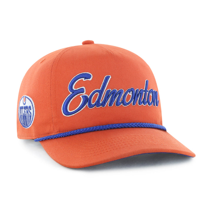 Edmonton Oilers '47 Orange Overhand Rope Hitch Snapback Hat