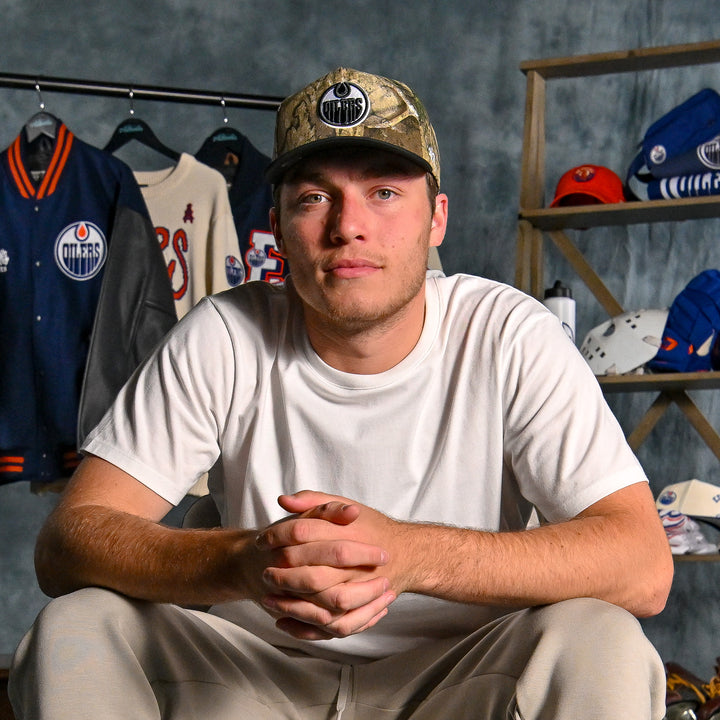 Edmonton Oilers '47 Realtree Camo & Black Hitch Snapback Hat