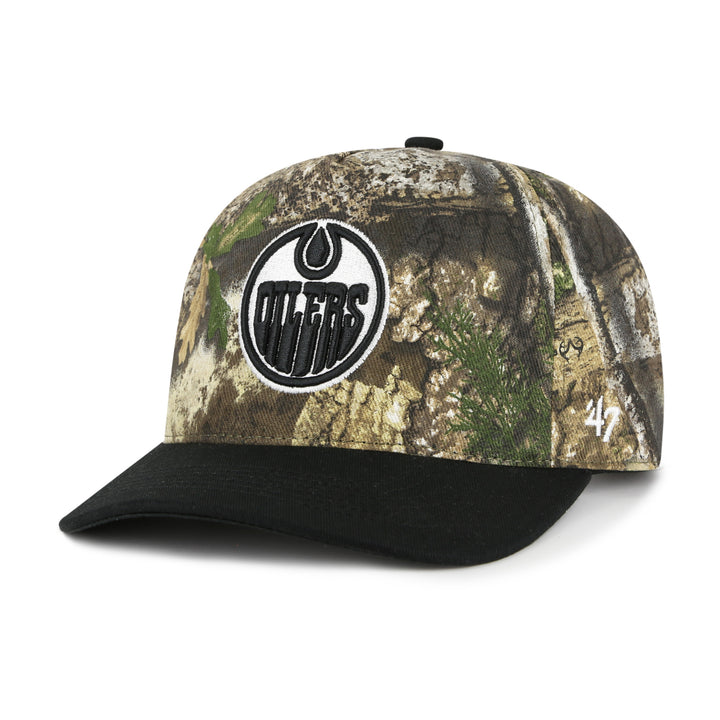 Edmonton Oilers '47 Realtree Camo & Black Hitch Snapback Hat