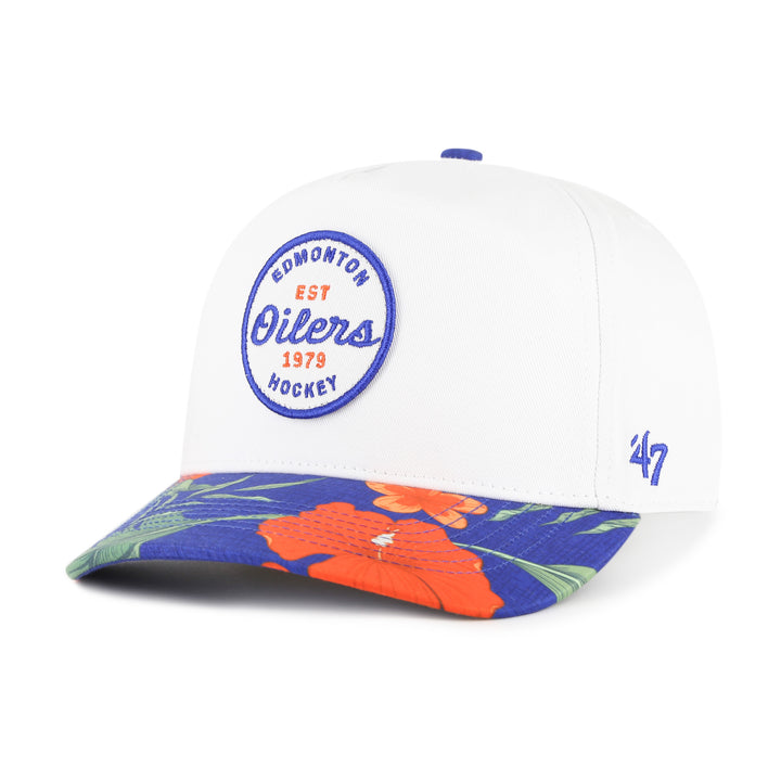 Edmonton Oilers '47 White & Blue Beach Side Hitch Snapback Hat