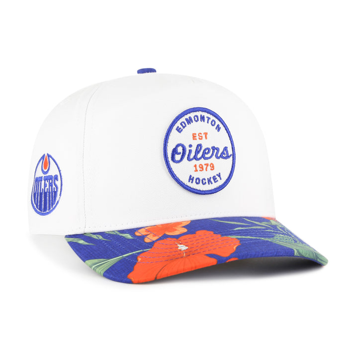 Edmonton Oilers '47 White & Blue Beach Side Hitch Snapback Hat