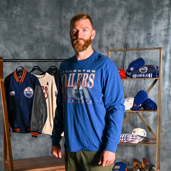 Edmonton Oilers '47 Wynwood Blue Long Sleeve T-Shirt