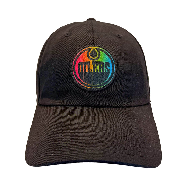 Edmonton Oilers adidas Hockey Is For Everyone/Pride Black Adjustable Hat
