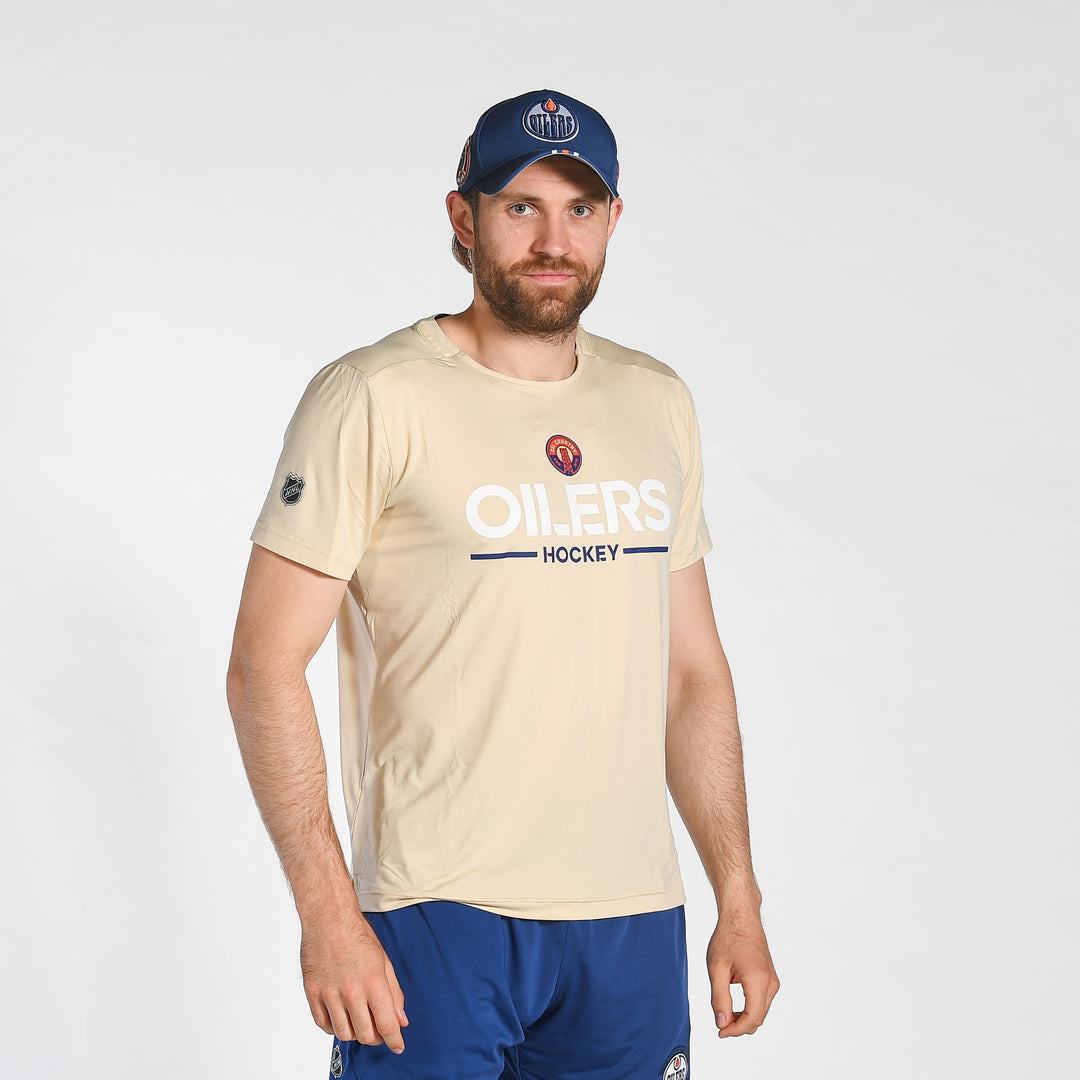 Edmonton Oilers Fanatics Authentic Pro Cream Alternate Rink Tech T-Shirt