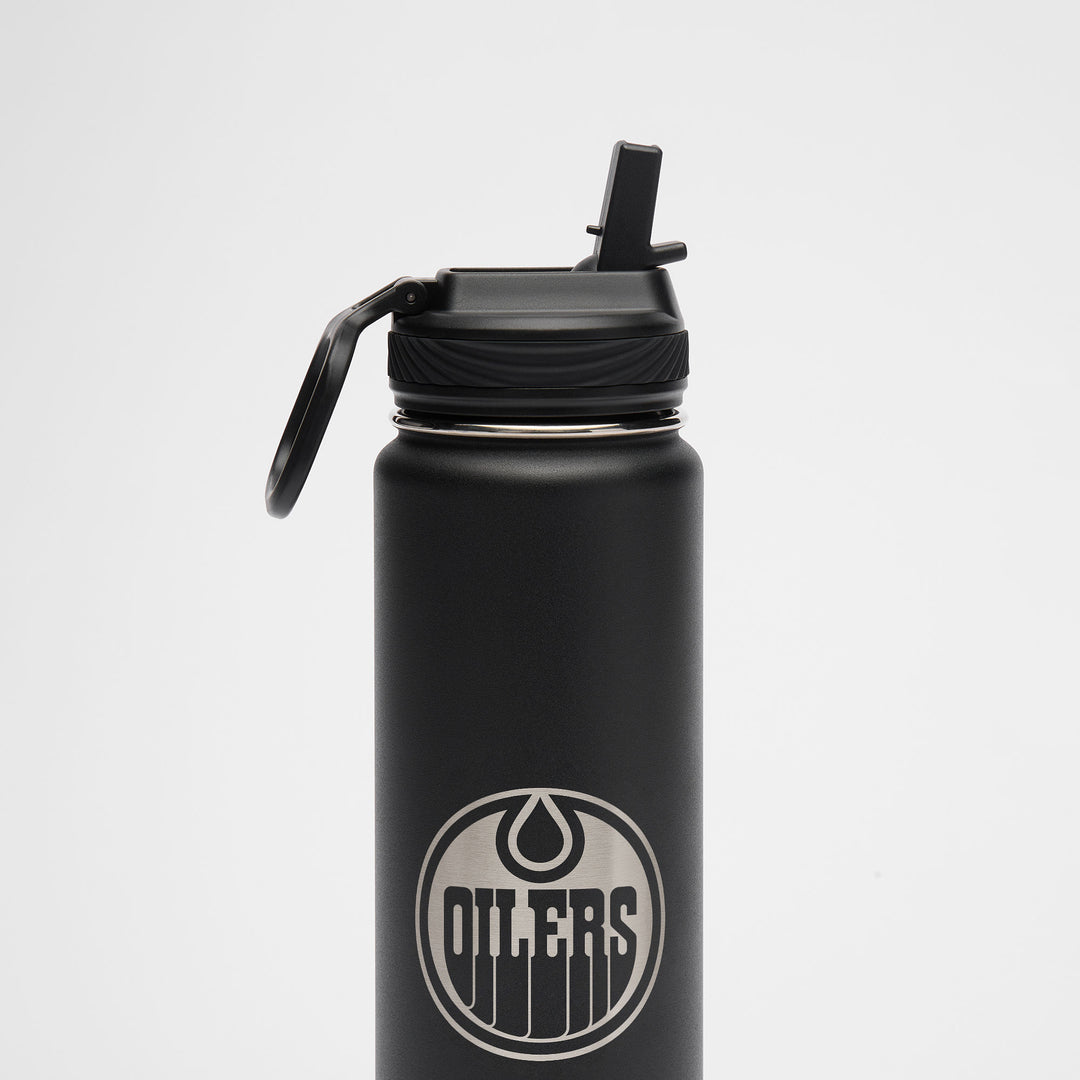 Edmonton Oilers Lululemon Black Back To Life Sport 24oz Bottle