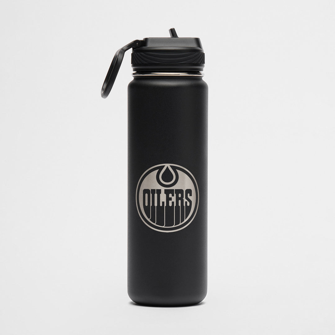 Edmonton Oilers Lululemon Black Back To Life Sport 24oz Bottle