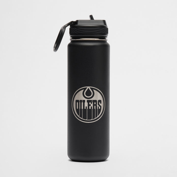 Edmonton Oilers Lululemon Black Back To Life Sport 24oz Bottle