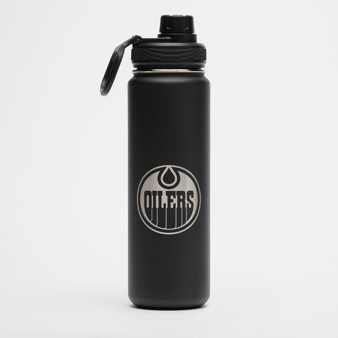 Edmonton Oilers Lululemon Black Back To Life Sport 24oz Bottle