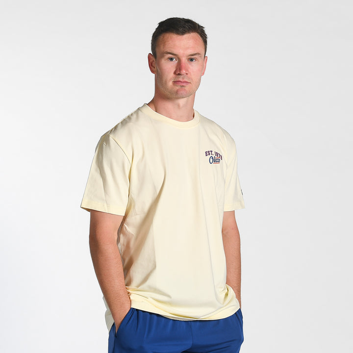 Edmonton Oilers New Era Alternate Logo Cream T-Shirt