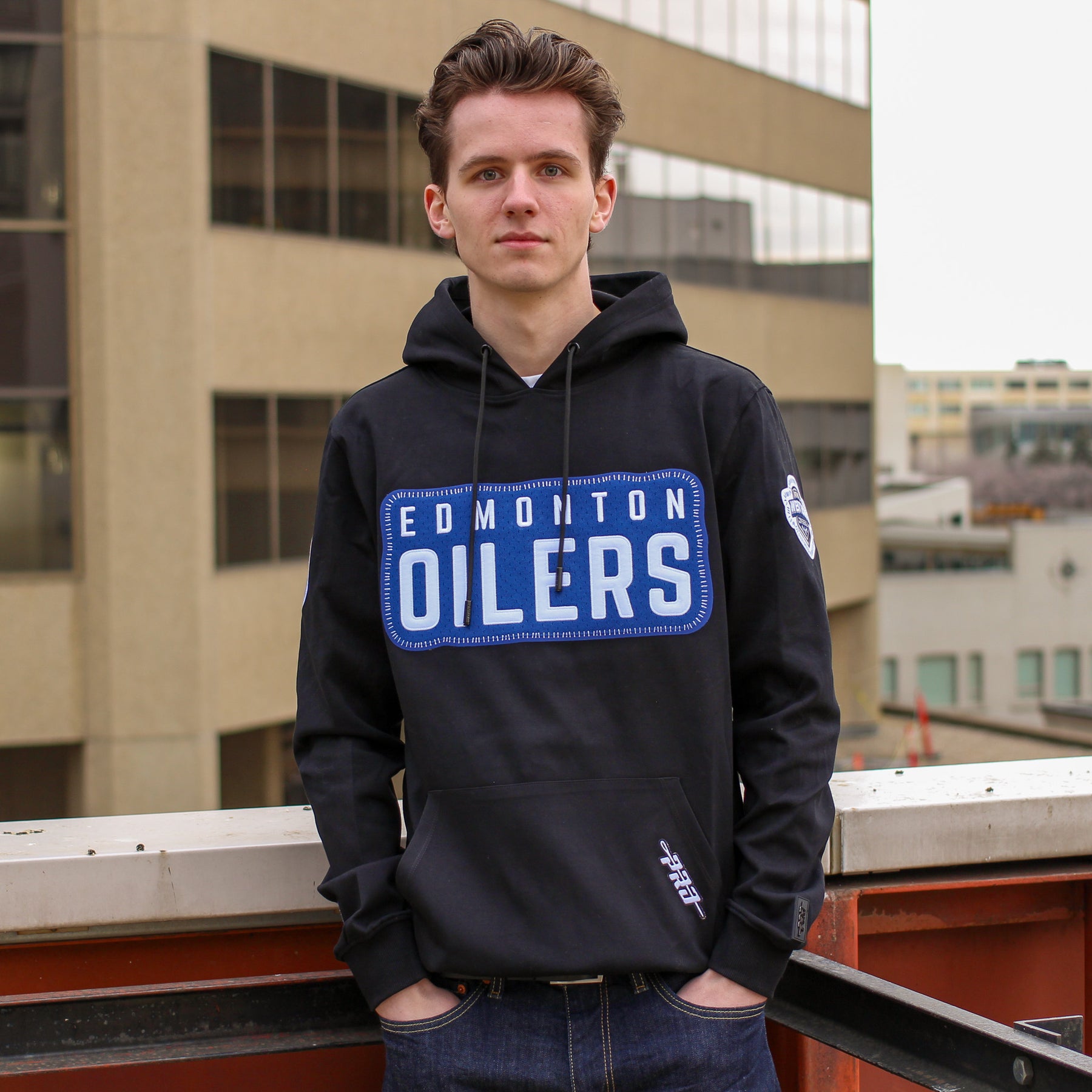 Edmonton Oilers Pro Standard Pick Stitch Black Hoodie ICE District
