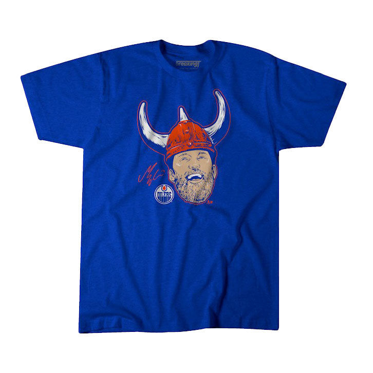 Mattias Ekholm Edmonton Oilers Viking Blue T-Shirt