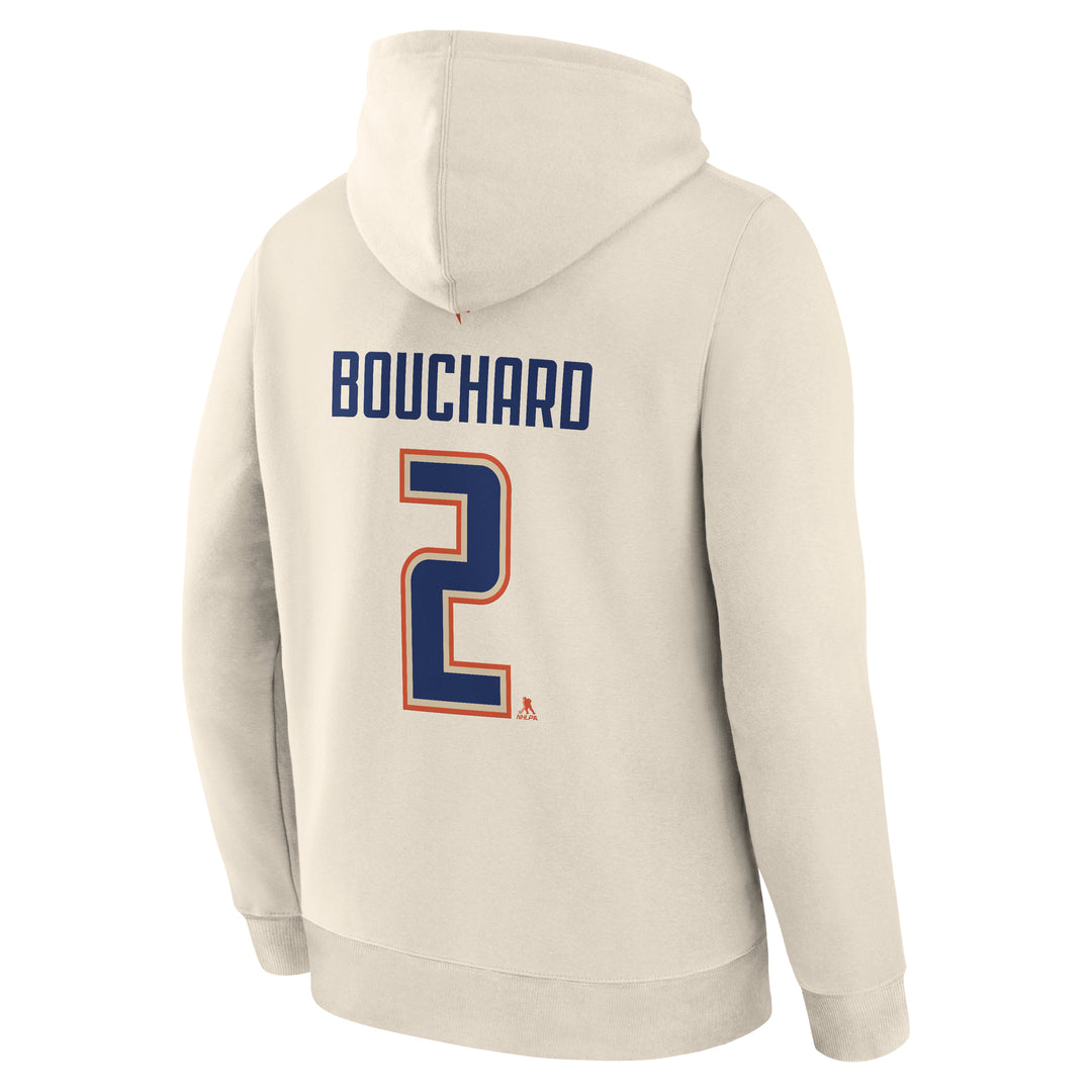 Evan Bouchard Edmonton Oilers Fanatics Cream Alternate Logo Legacy Hoodie