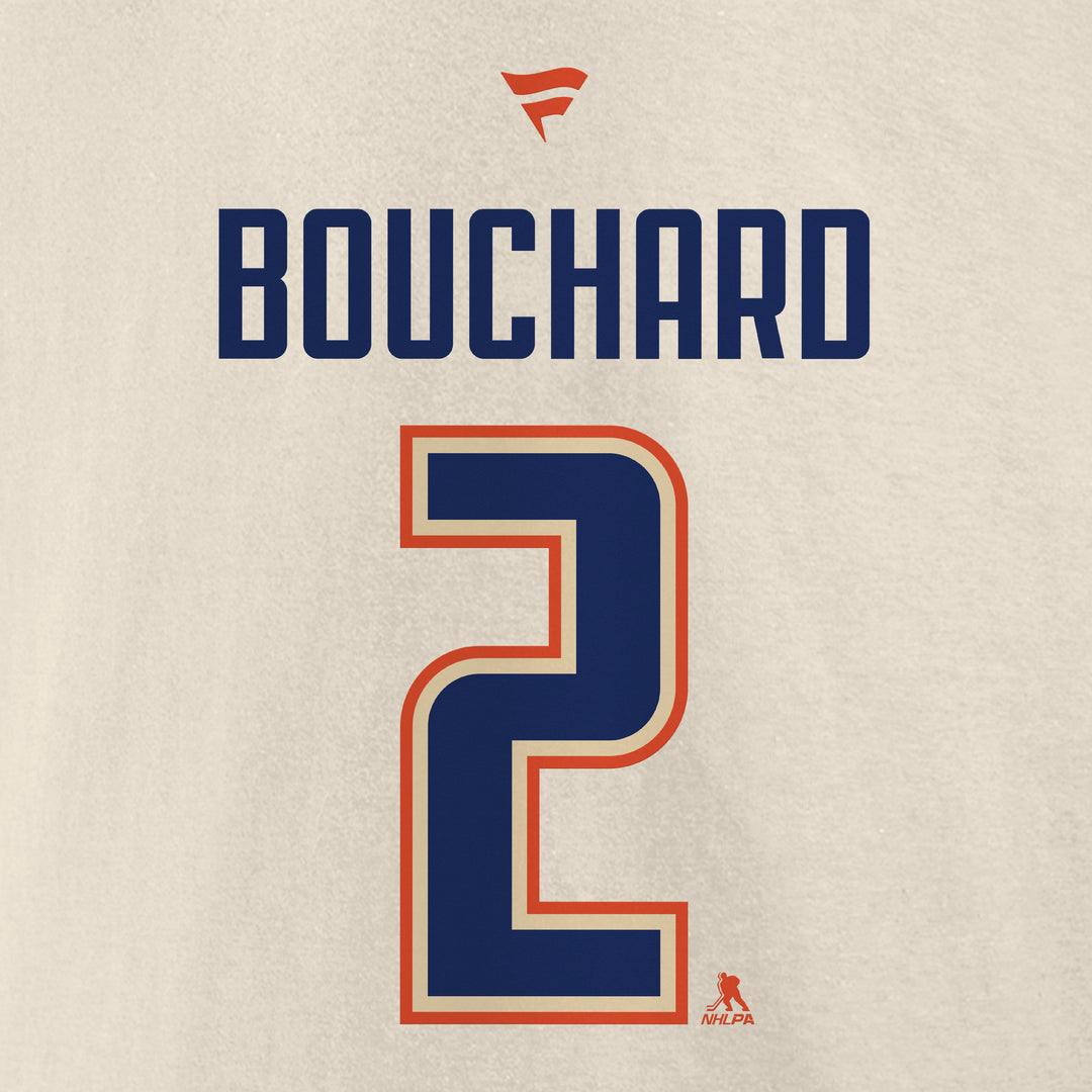 Evan Bouchard Edmonton Oilers Fanatics Cream Alternate Logo Legacy Hoodie