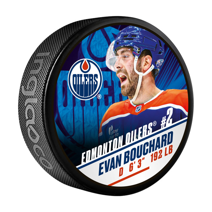 Evan Bouchard Edmonton Oilers Player Puck