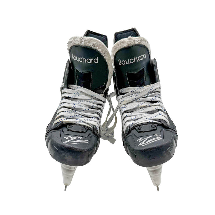 Evan Bouchard Edmonton Oilers Signed Game Used 2023-24 CCM Jet Speed Skates #23671