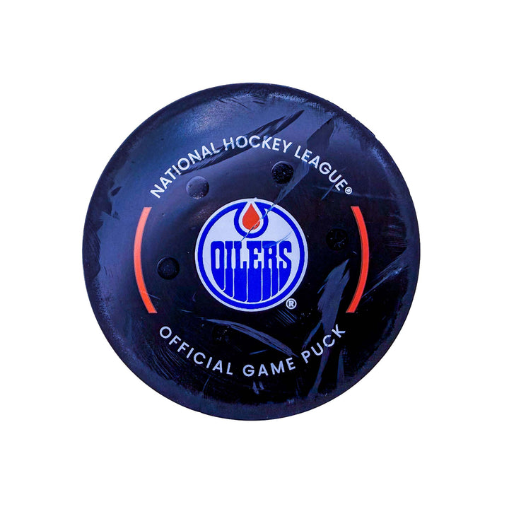 Evander Kane Edmonton Oilers Playoff Goal Puck - May. 12/2025 vs Vegas Golden Knights #25122