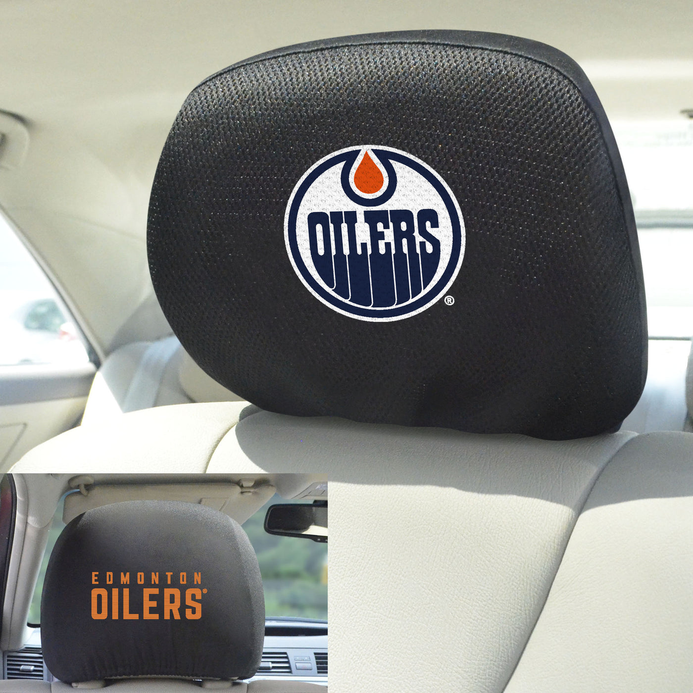 Edmonton Oilers Embroidered Headrest Cover (2-Pack)