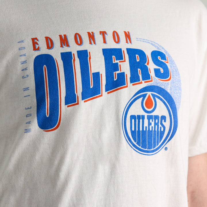 Edmonton Oilers Flannel Foxes Swoosh White T-Shirt