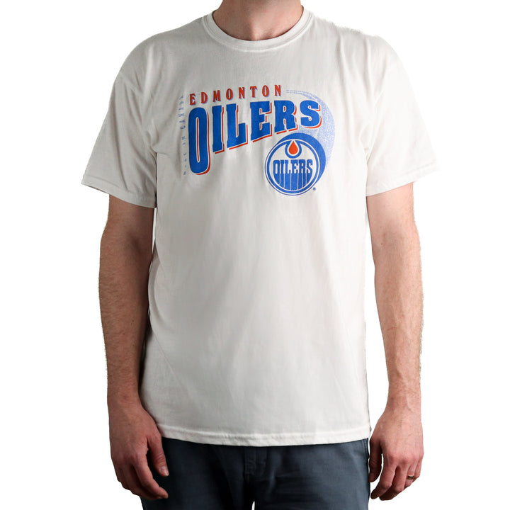 Edmonton Oilers Flannel Foxes Swoosh White T-Shirt